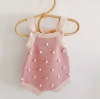 Image 2 of Henley Knit Romper - Cotton Candy 