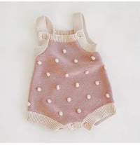 Image 5 of Henley Knit Romper - Cotton Candy 