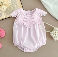Image 4 of Sunday Scallop Romper - Petal Pink