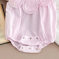 Image 7 of Sunday Scallop Romper - Petal Pink