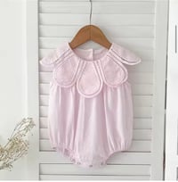 Image 2 of Sunday Scallop Romper - Petal Pink