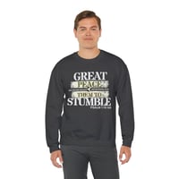 Image 1 of Faith Sweatshirt, Great Peace  Sweatshirt, Christian Hoodie,  Inspiring Christian Apparel, Unisex...