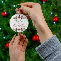 Image 1 of You're My Greatest Gift, Christmas Ceramic Ornament, Christmas Tree Ornament, Gift for Her, Gift ...