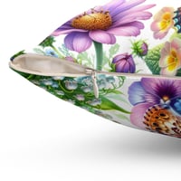 Image 3 of Chosen Decorative Pillow, Floral Home Decor, Gift for Loved Ones, Cozy Couch Accent, Butterfly Cu...