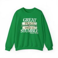 Image 4 of Faith Sweatshirt, Great Peace  Sweatshirt, Christian Hoodie,  Inspiring Christian Apparel, Unisex...