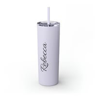 Image 4 of Merry Christmas Tumbler with Straw,  Personalized Winter Tumbler, Christmas Tumbler for Her, Holi...