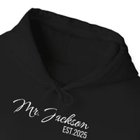 Image 4 of Personalized Mr. Jackson Hooded Sweatshirt for Comfy Days, Ideal Gift For Newly Married, Weddings...