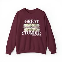 Image 5 of Faith Sweatshirt, Great Peace  Sweatshirt, Christian Hoodie,  Inspiring Christian Apparel, Unisex...