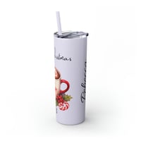 Image 5 of Merry Christmas Tumbler with Straw,  Personalized Winter Tumbler, Christmas Tumbler for Her, Holi...