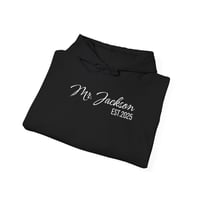 Image 5 of Personalized Mr. Jackson Hooded Sweatshirt for Comfy Days, Ideal Gift For Newly Married, Weddings...
