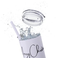 Image 8 of Merry Christmas Tumbler with Straw,  Personalized Winter Tumbler, Christmas Tumbler for Her, Holi...