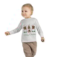 Image 5 of Merry Christmas Gnomes Toddler Long Sleeve Tee, Unisex Toddler Christmas Tee, Family Christmas Tee