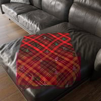 Image 1 of Plaid Christmas Blanket, Winter Holiday Gift Idea, Gift for Her, Gift for Teacher Velveteen Minky...