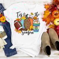 Image 5 of Fall Shirt, Thanksgiving Gift For Women, Pumpkin T-Shirt, Football Shirt, Tis The Season Shirt, F...