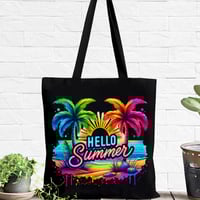 Image 1 of Vibrant Summer Tote Bag - Perfect for Beach Days, Eco-Friendly Shopping, Poolside Vibes, Holiday ...