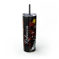Image 3 of Christmas is About Christ Tumbler with Straw, Personalized Winter Tumbler, Christmas Tumbler for ...