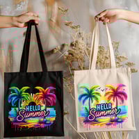 Image 2 of Vibrant Summer Tote Bag - Perfect for Beach Days, Eco-Friendly Shopping, Poolside Vibes, Holiday ...