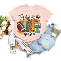 Image 6 of Fall Shirt, Thanksgiving Gift For Women, Pumpkin T-Shirt, Football Shirt, Tis The Season Shirt, F...