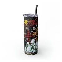 Image 5 of Christmas is About Christ Tumbler with Straw, Personalized Winter Tumbler, Christmas Tumbler for ...