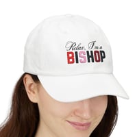 Image 1 of Embroidered Christian Baseball Cap, Relax Im A Bishop Hat, Religious Headwear, Funny Holiday Cap,...