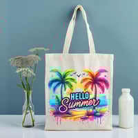 Image 3 of Vibrant Summer Tote Bag - Perfect for Beach Days, Eco-Friendly Shopping, Poolside Vibes, Holiday ...