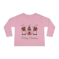 Image 10 of Merry Christmas Gnomes Toddler Long Sleeve Tee, Unisex Toddler Christmas Tee, Family Christmas Tee