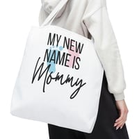 Image 1 of New Mommy Tote Bag, Baby Shower Gift For Mom, Tote Bag  for New Moms, Diaper Bag, Baby Shower Gif...