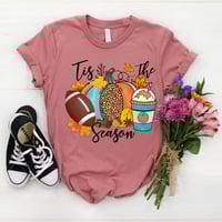 Image 8 of Fall Shirt, Thanksgiving Gift For Women, Pumpkin T-Shirt, Football Shirt, Tis The Season Shirt, F...