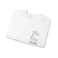 Image 5 of Personalized Bride Sweatshirt, Custom Wedding Gift, Bride Sweatshirt, Est. 2025 Apparel, Cozy Gif...