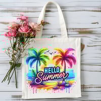 Image 4 of Vibrant Summer Tote Bag - Perfect for Beach Days, Eco-Friendly Shopping, Poolside Vibes, Holiday ...