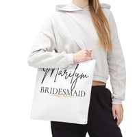 Image 2 of Personalized Bridesmaid Tote Bag - Custom Wedding Gift, Bridal Party Favor, Eco-Friendly Bag, Spe...