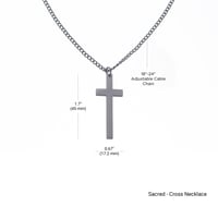 Image 3 of Easter Cross Necklace, He Is Risen, Jesus Cross Necklace For Him, Our Redeemer Lives Christian Ne...