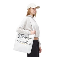 Image 3 of Personalized Bridesmaid Tote Bag - Custom Wedding Gift, Bridal Party Favor, Eco-Friendly Bag, Spe...
