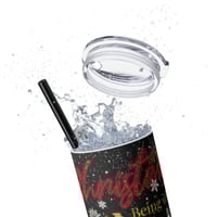 Image 9 of Christmas is About Christ Tumbler with Straw, Personalized Winter Tumbler, Christmas Tumbler for ...