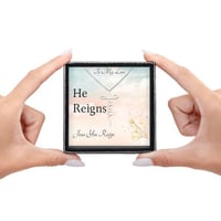 Image 3 of Easter Jesus Necklace, He Reigns, Jesus You Reign Necklace, Jesus Necklace for Her, Christian Jes...