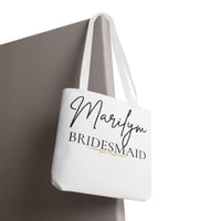 Image 4 of Personalized Bridesmaid Tote Bag - Custom Wedding Gift, Bridal Party Favor, Eco-Friendly Bag, Spe...