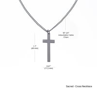 Image 7 of Easter Cross Necklace, He Is Risen, Jesus Cross Necklace For Him, Our Redeemer Lives Christian Ne...