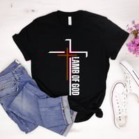 Image 3 of Happy Easter Shirt, Lamb Of God Easter Shirt. Religious Easter Apparel For Men. Christian Easter ...