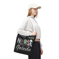 Image 4 of Happy Easter Nurse Tote Bag, Personalized Nurse Gift, Easter Gift for Nurses, Cute Tote for Medic...
