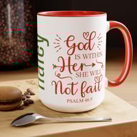 Image 1 of Personalized Christian Coffee Mug, Bible Quote Christmas Gift,  Gift For Christian Coffee Mug, Ho...