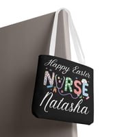 Image 5 of Happy Easter Nurse Tote Bag, Personalized Nurse Gift, Easter Gift for Nurses, Cute Tote for Medic...