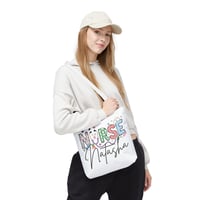 Image 5 of Personalized Nurse Tote Bag, Gift for Nurses, Cute Nursing Tote, Gift For Easter, Custom Name Tot...