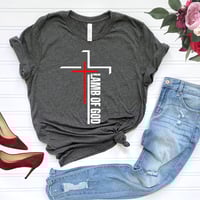 Image 5 of Happy Easter Shirt, Lamb Of God Easter Shirt. Religious Easter Apparel For Men. Christian Easter ...