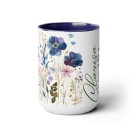 Image 2 of Personalized Christmas Coffee Mug, Wild Flower Christmas Gift, Customized Christmas Coffee Mug, H...