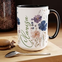 Image 3 of Personalized Christmas Coffee Mug, Wild Flower Christmas Gift, Customized Christmas Coffee Mug, H...