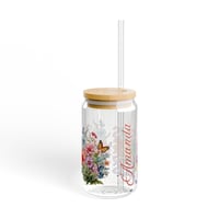 Image 3 of Personalized Christian Glass Tumbler, Jesus Ice Coffee Glass Cup,, Christian Customized Gift, Chr...