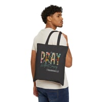 Image 2 of Christian Tote Bag, Pray Without Ceasing Tote, Christian Tote, Wildflower Tote Bag, Christian Mer...