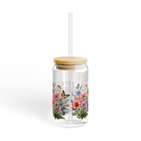Image 5 of Personalized Christian Glass Tumbler, Jesus Ice Coffee Glass Cup,, Christian Customized Gift, Chr...