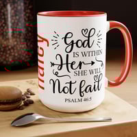 Image 1 of Personalized Christian Coffee Mug, Bible Verse Christmas Mug, Customized Christmas Coffee Mug, Ho...