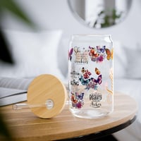 Image 1 of Personalized  Name Tumbler, Christian Affirmation Tumbler, Flower Bible Tumbler For Christian, Ch...